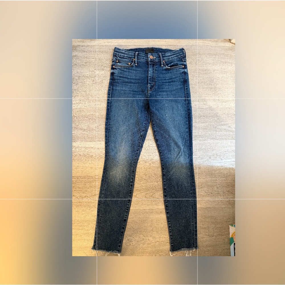 MOTHER Dark Blue Skinny Jeans